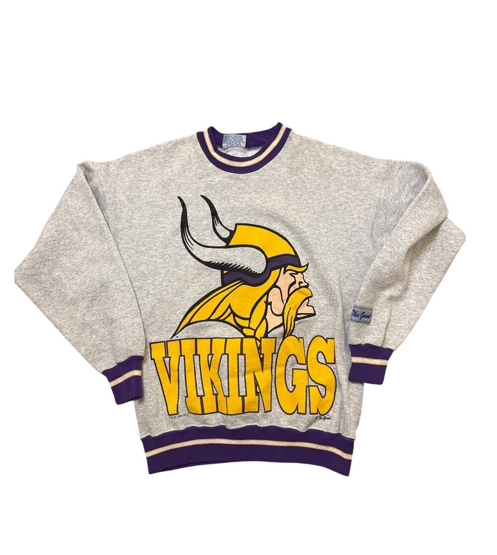 RARE 80s Minnesota Vikings Striped Sweatshirt